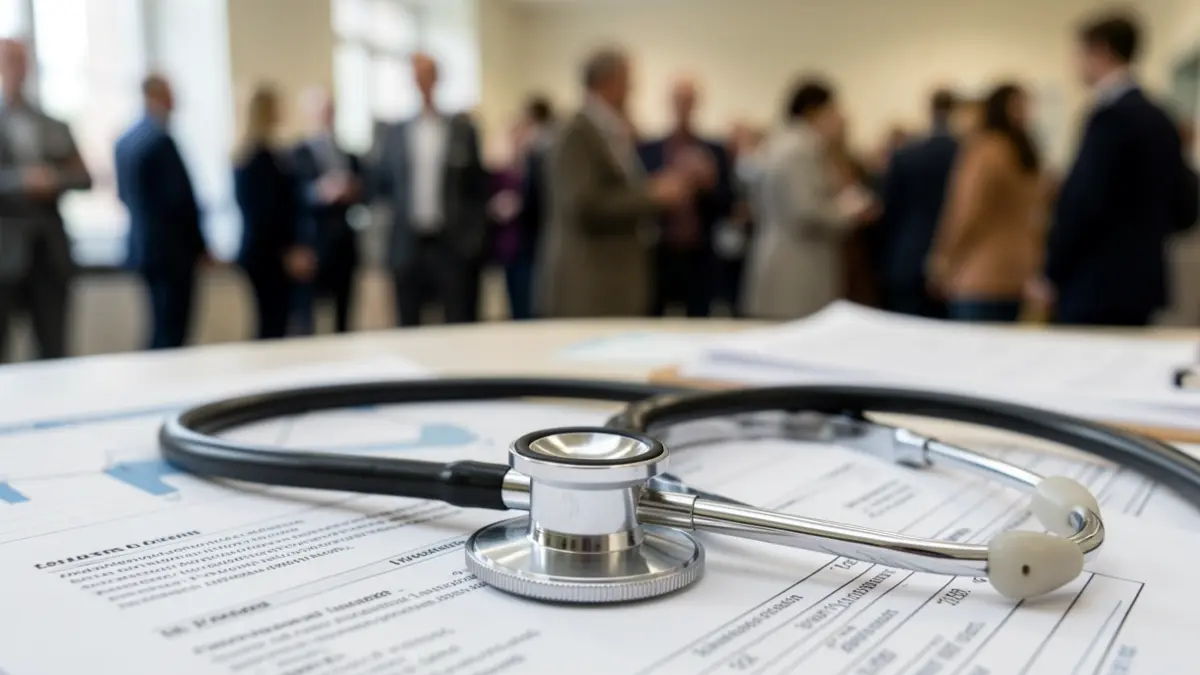 Generic image of a stethoscope on medical papers.