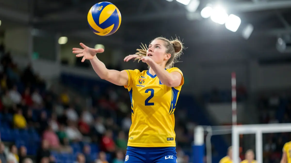 CV Emalsa Gran Canaria volleyball player in action.