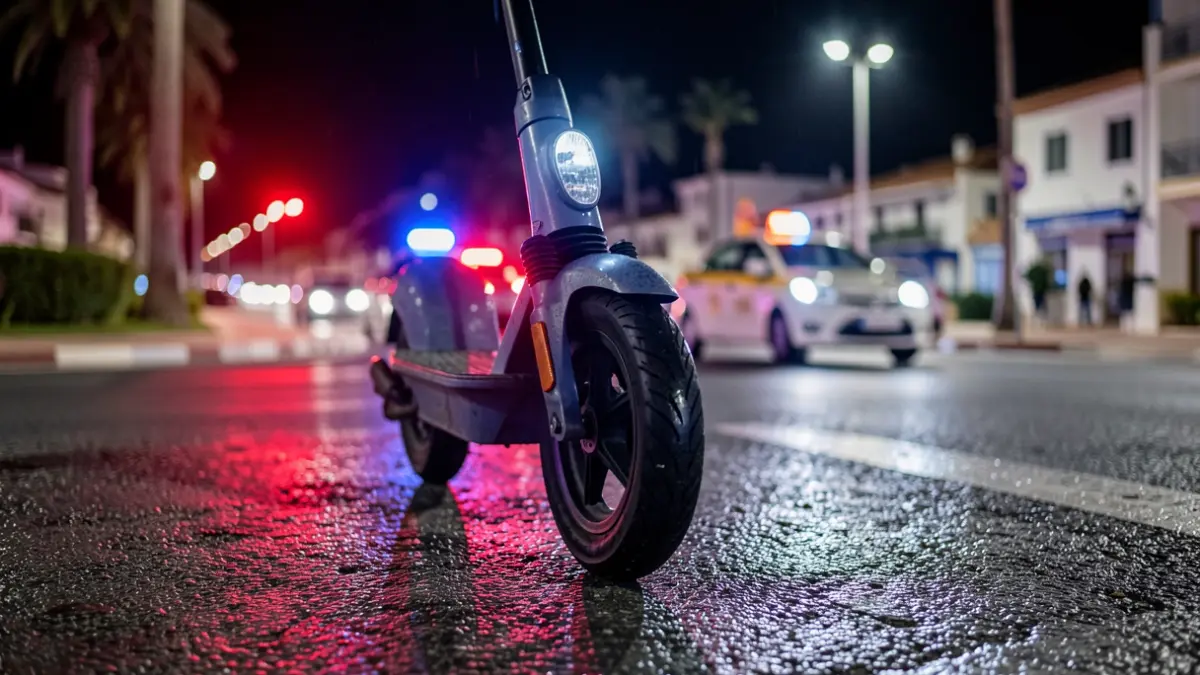 Imagen genérica de un accidente de tráfico con un patinete y un taxi en Tenerife.