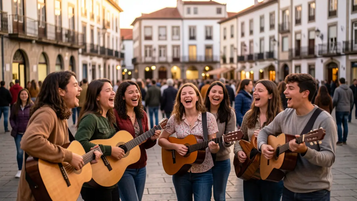 Imagen genérica de jóvenes tocando instrumentos musicales en una plaza.