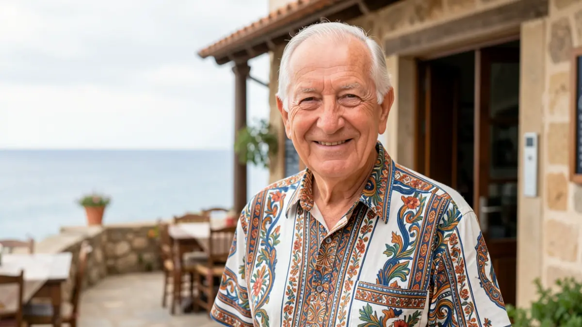 Image of a veteran restaurateur recognized for his career.