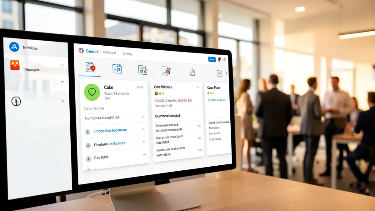 Image of the Carpeta Justicia digital platform on a computer.