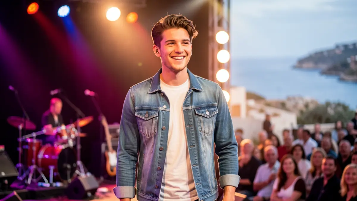 Imagen genérica de un cantante canario actuando en un escenario.