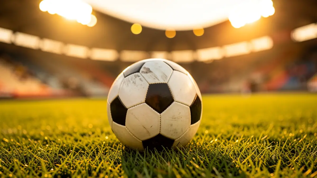 Imagen genérica de un balón de fútbol sobre el césped de un estadio.