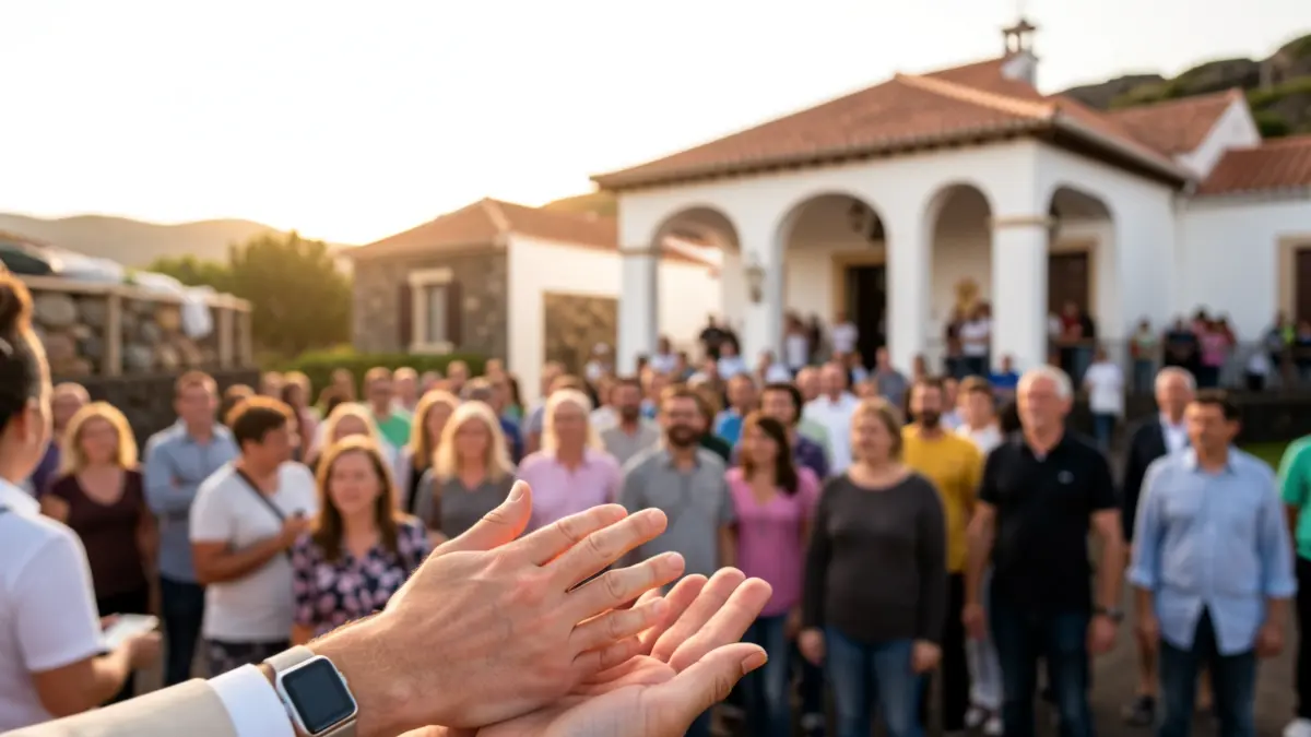 Symbolic image of the papal visit to Tenerife, focusing on migrant reception and faith.