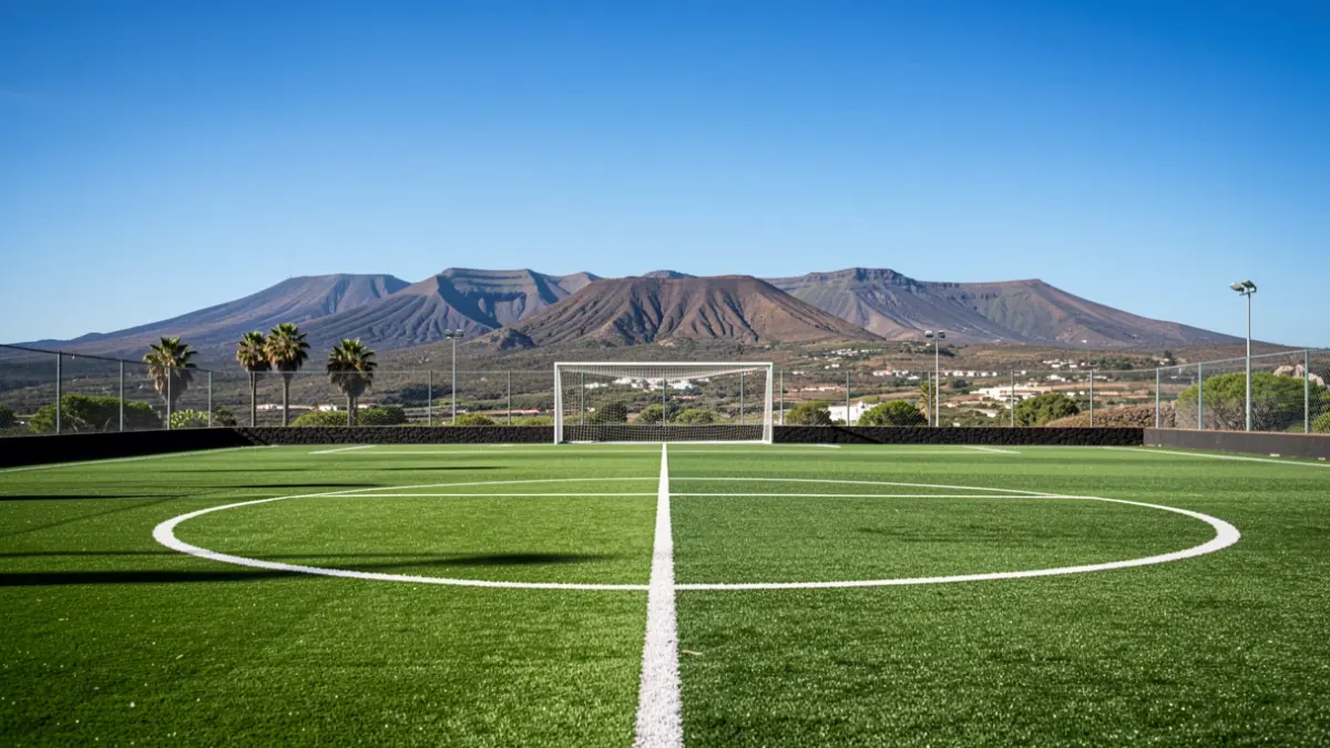 Imagen genérica del campo de fútbol municipal de Hermigua, La Gomera.