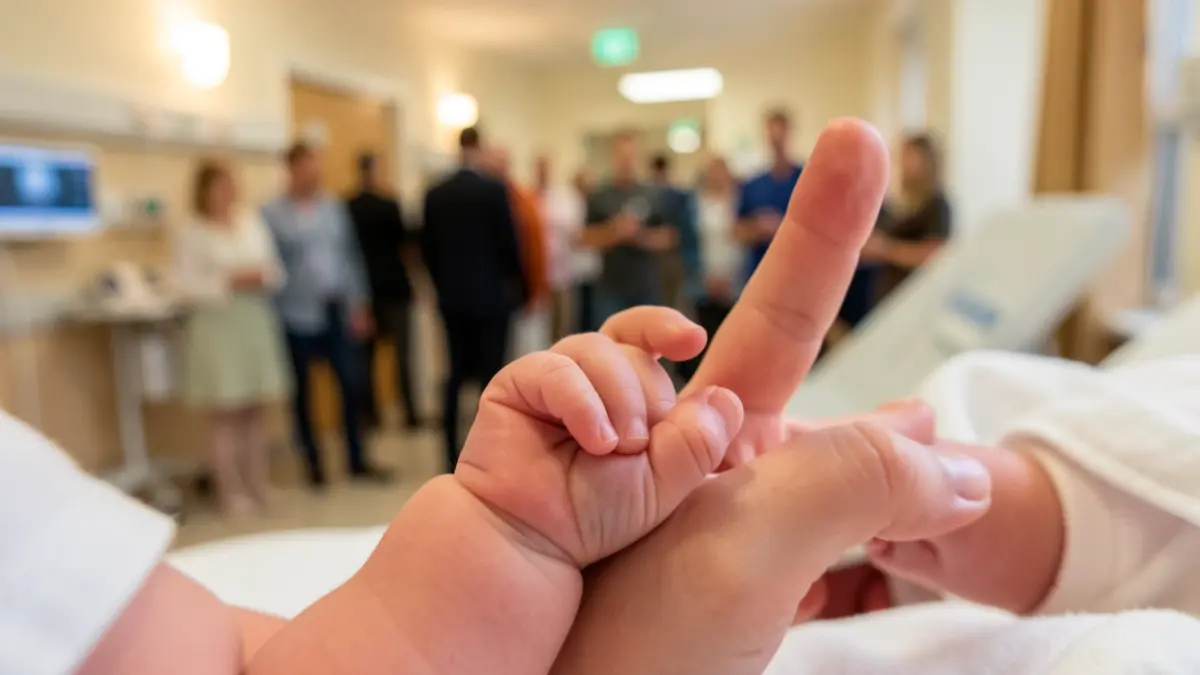 Generic image of a newborn baby's hand.