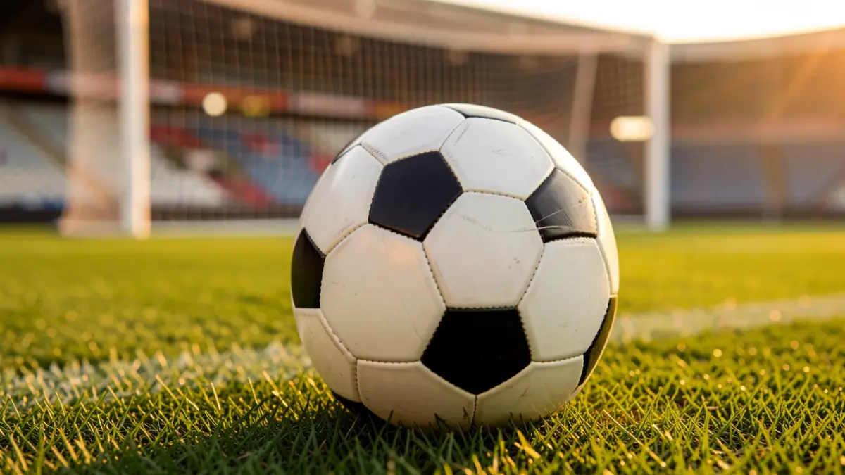 Imagen genérica de un balón de fútbol sobre el césped de un estadio.