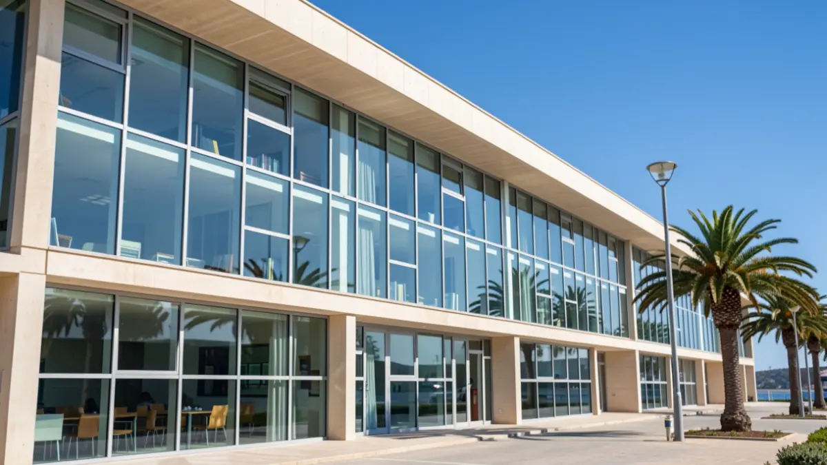 Generic image of a modern university building in the Canary Islands.