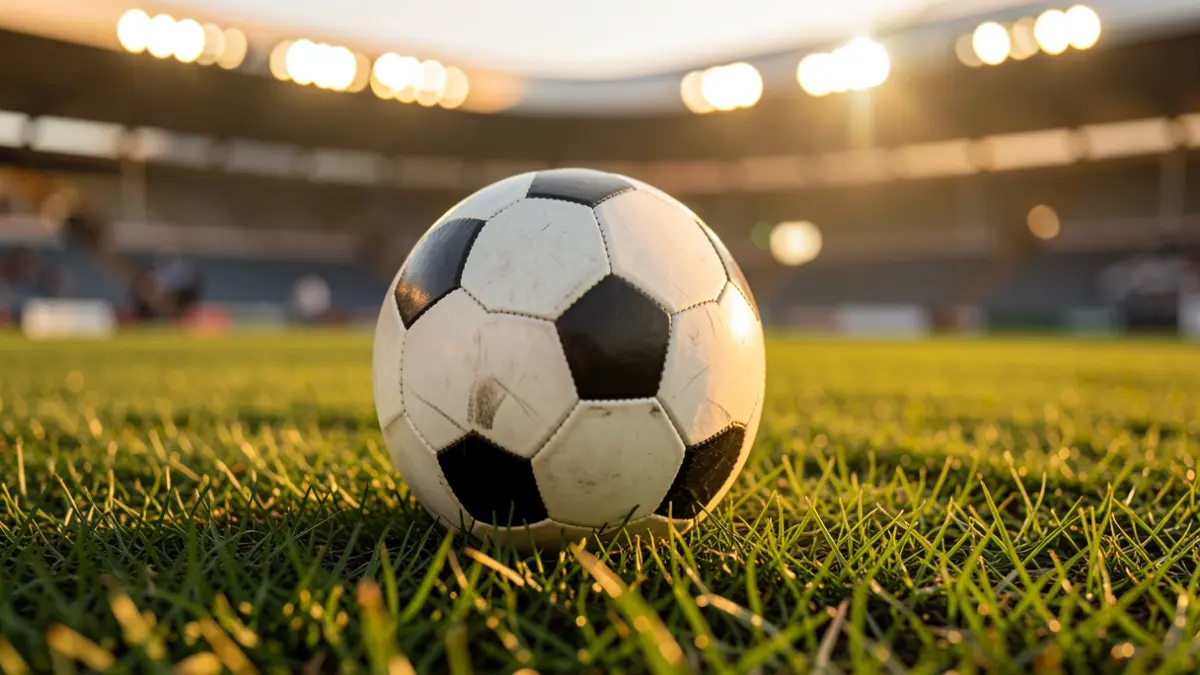 Imagen genérica de un balón de fútbol sobre el césped.