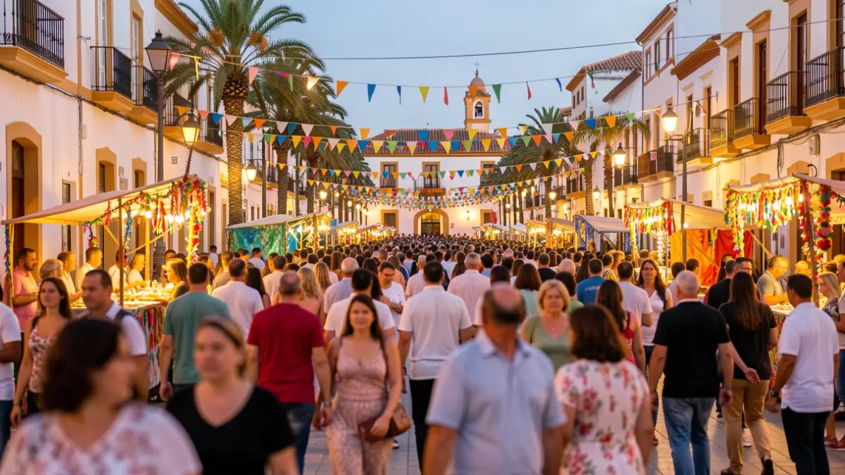 Imagen genérica de una celebración festiva en Las Palmas de Gran Canaria con público y decoraciones.