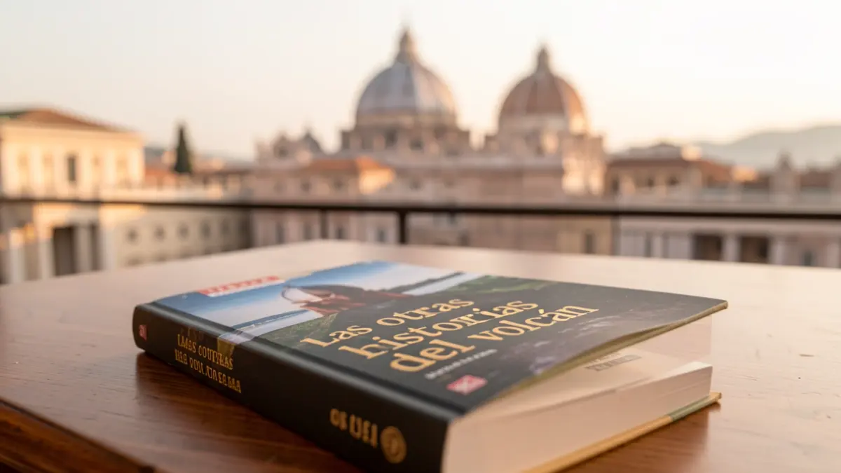 Libro benéfico sobre la erupción del volcán de La Palma entregado al Papa Francisco en el Vaticano.