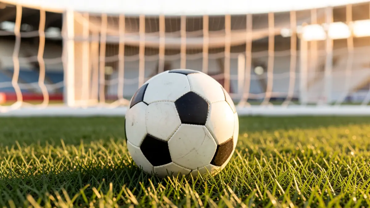 Imagen genérica de un balón de fútbol sobre el césped de un estadio.
