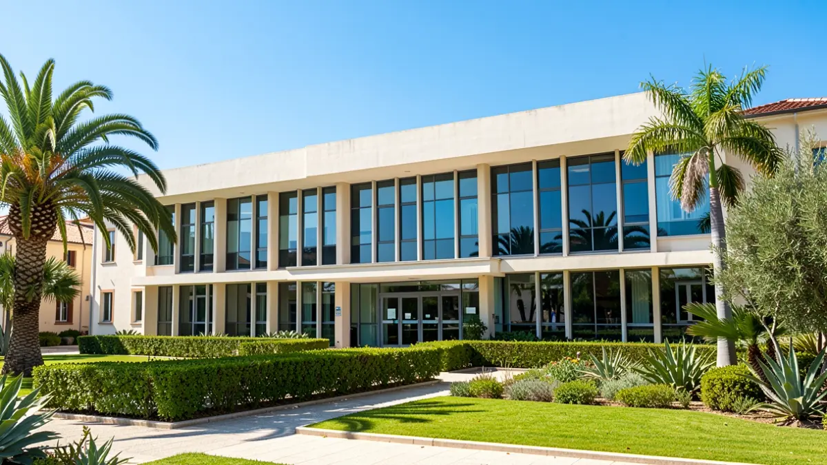 Generic image of a modern university building in the Canary Islands.