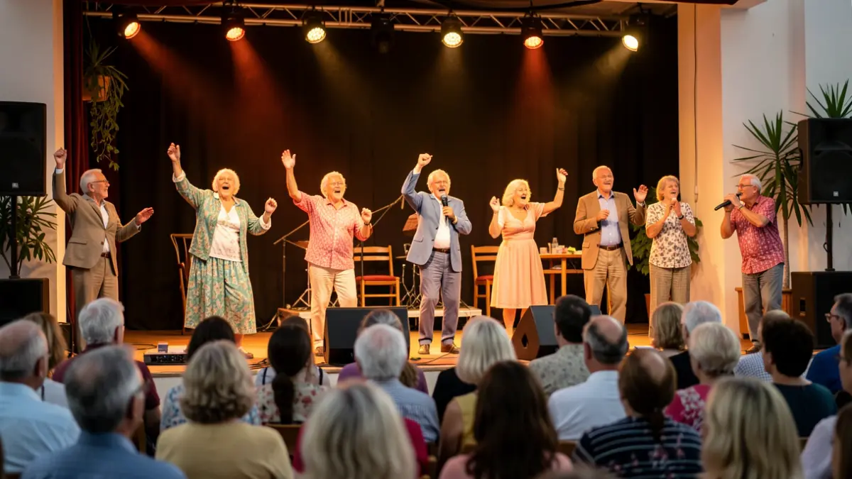 Image of elderly participants at the Sabiduría Fest event in the El Sobradillo Community Center.