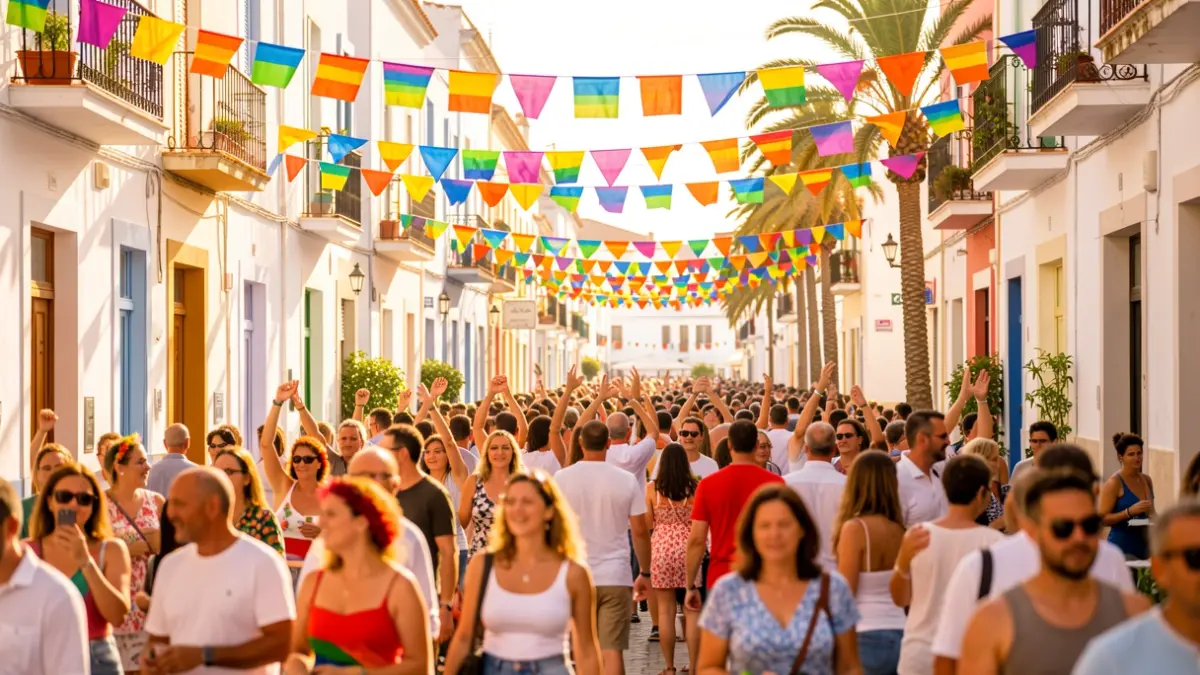 Imagen genérica de celebración de la diversidad y el orgullo en un entorno urbano.