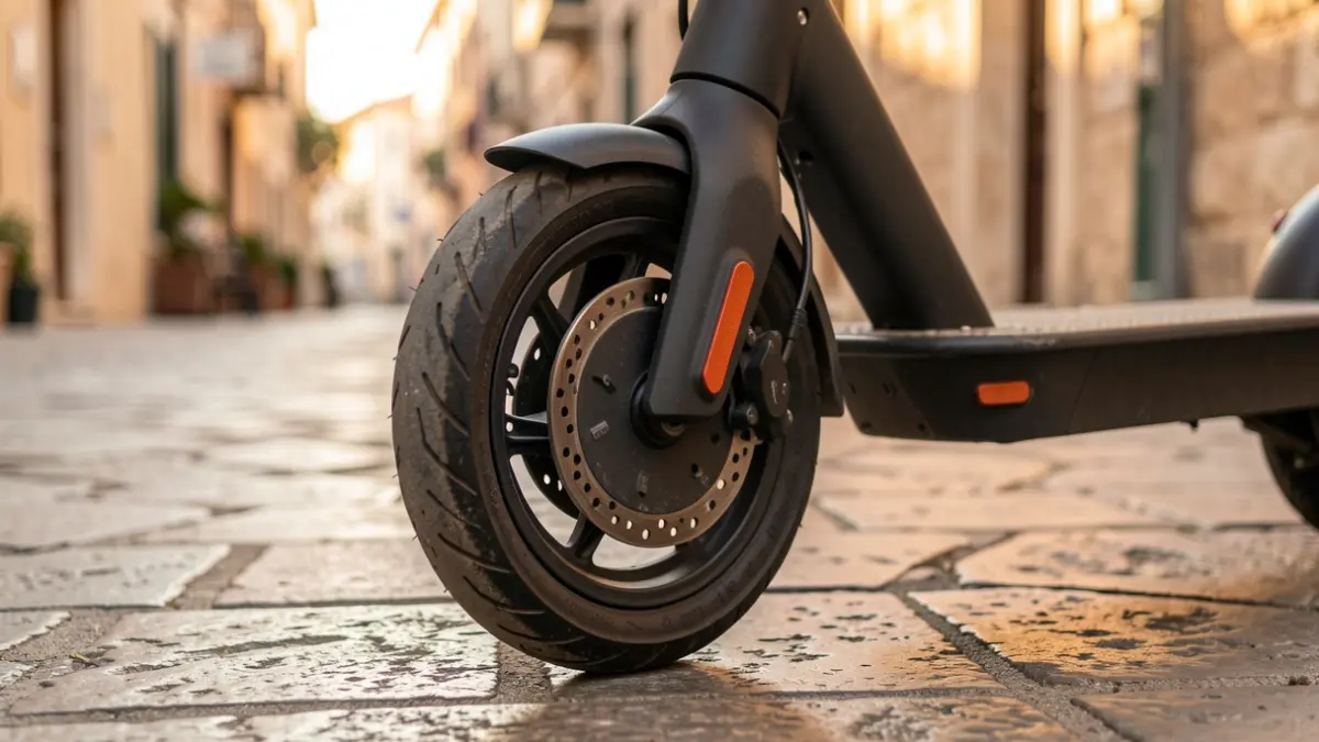 Generic image of an electric scooter parked on a street.