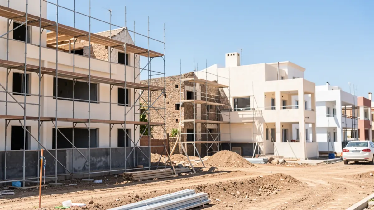 Renovation works on housing in Castillo del Romeral, San Bartolomé de Tirajana.