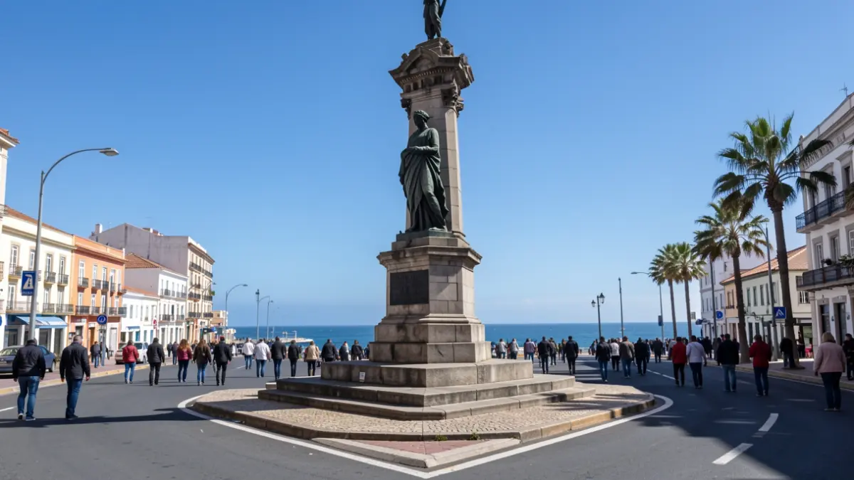 Imagen del Monumento a Franco en la confluencia de la Rambla de Santa Cruz y la avenida de Anaga, en Santa Cruz de Tenerife.