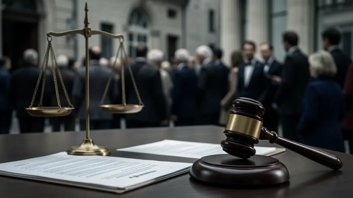 Imagen genérica de elementos de justicia y procedimientos legales.