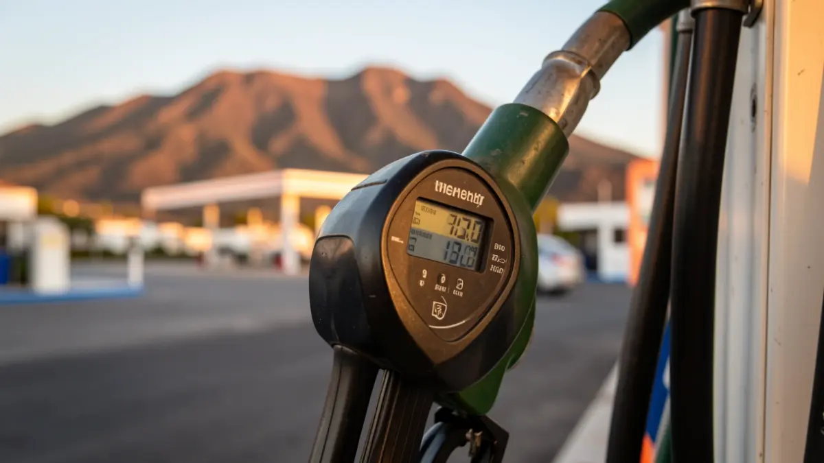 Generic image of a gas station in the Canary Islands showing fuel prices.