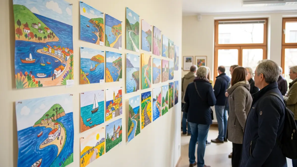 Generic image of children's artwork about the Canary Islands.
