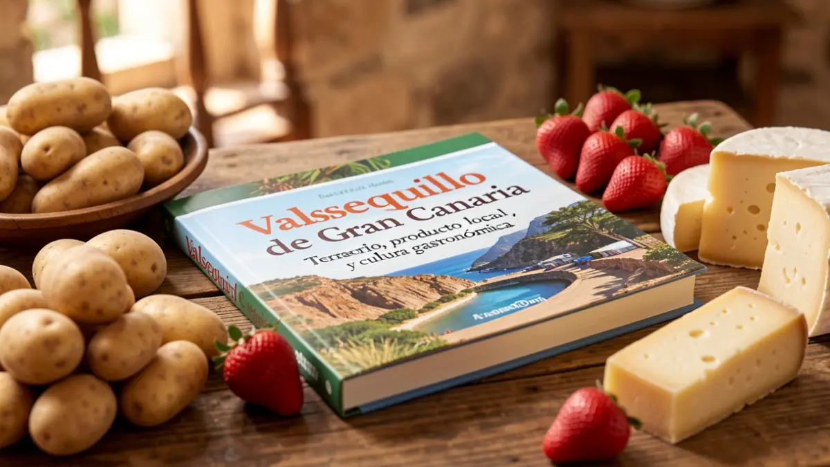 Book about the gastronomy and culture of Valsequillo de Gran Canaria surrounded by local products.