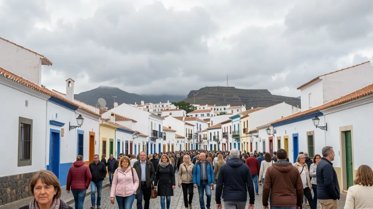 Imagen genérica de un cielo nublado sobre Gáldar, Gran Canaria.