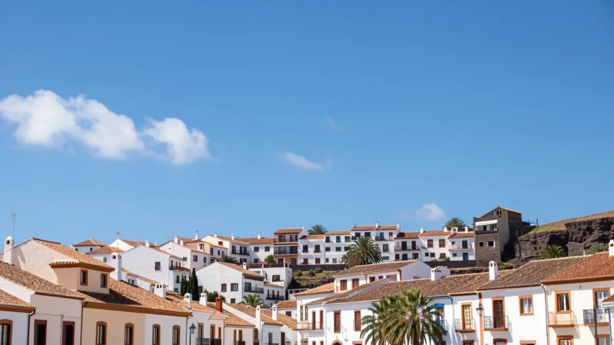 Cielo despejado y soleado sobre el municipio de Ingenio, Gran Canaria.