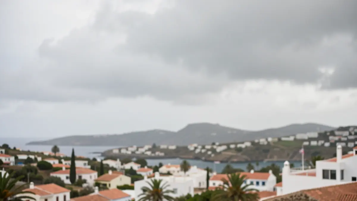 Imagen genérica de un cielo nublado sobre un paisaje de las Islas Canarias.
