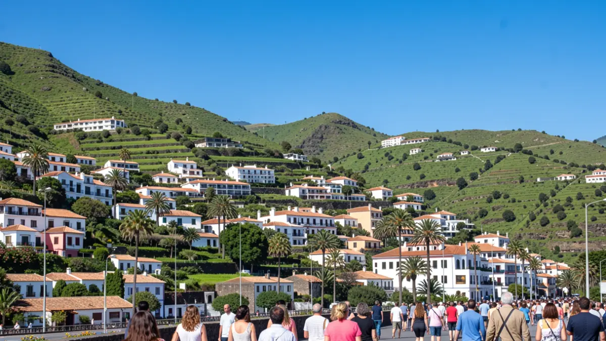 Imagen genérica del cielo despejado y el paisaje de Valleseco.