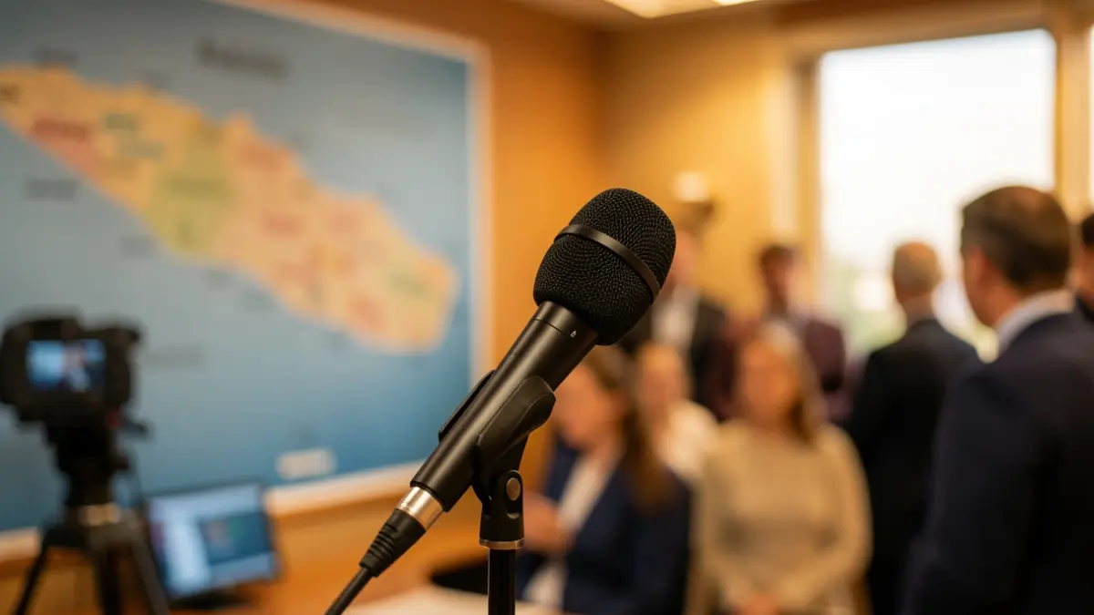 Imagen genérica de un micrófono de radio en un estudio.