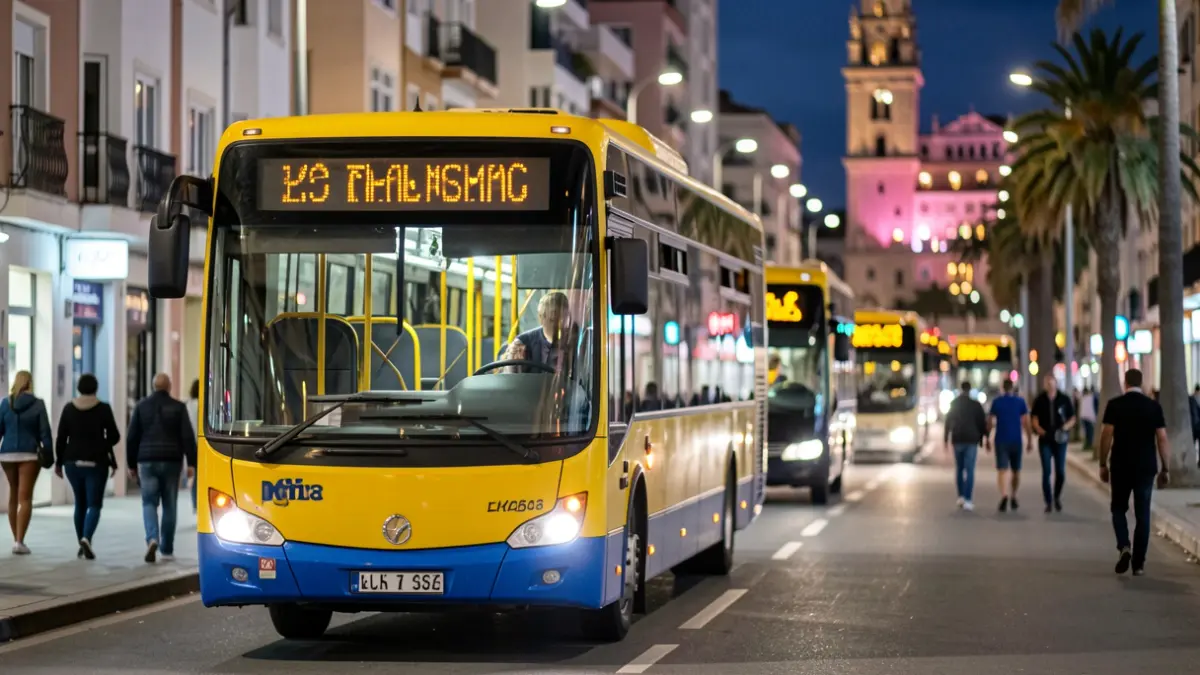 Imagen genérica de una guagua (autobús) en un entorno urbano de Las Palmas de Gran Canaria.