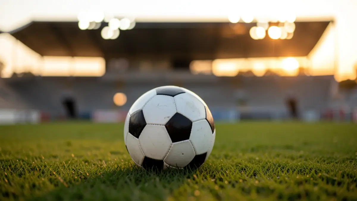 Imagen genérica de un balón de fútbol en un campo.