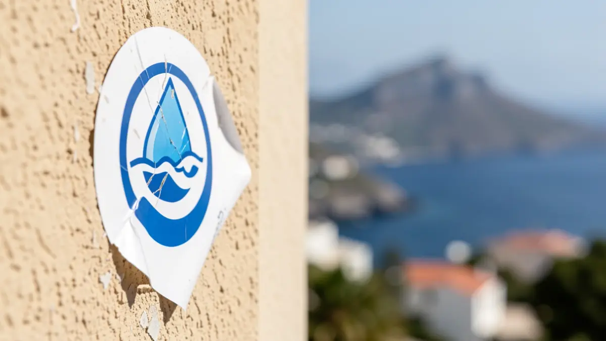 Generic image of water service identification elements being removed.