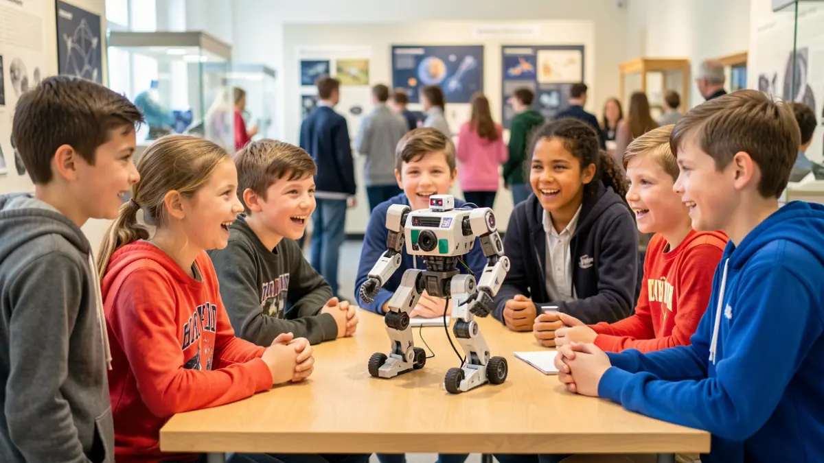 Imagen genérica de escolares trabajando en un proyecto de robótica.