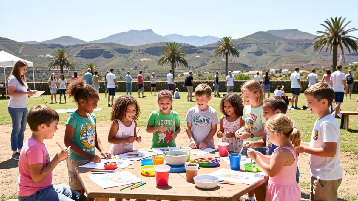 Imagen genérica de niños participando en actividades de un campamento de verano inclusivo.
