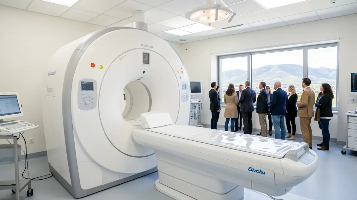 Imagen de un equipo de resonancia magnética de última generación en una sala de hospital en Canarias.