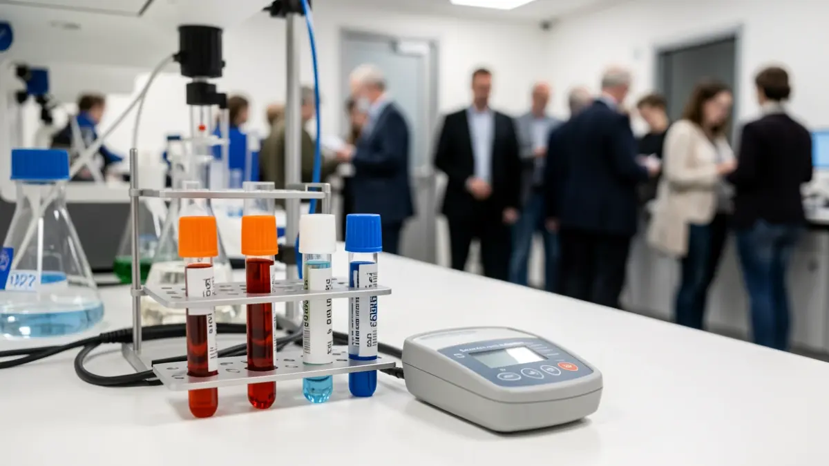 Laboratory equipment for water quality analysis.