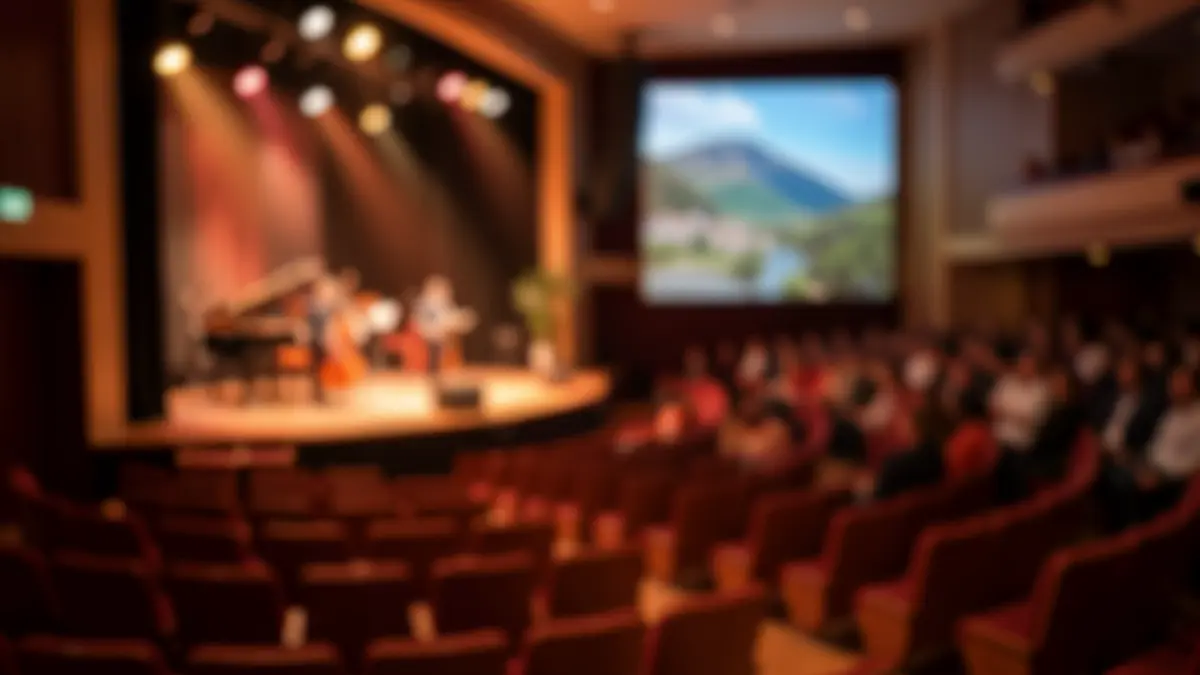 Generic image of a concert stage with warm lighting.