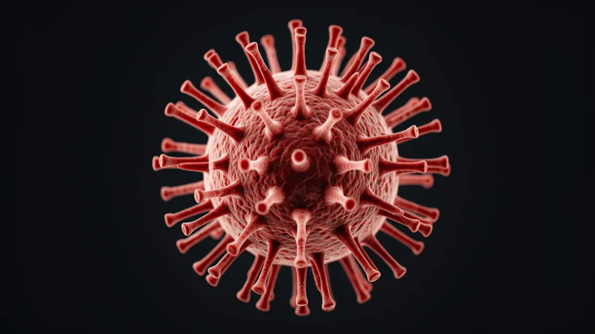 Abstract representation of the measles virus.