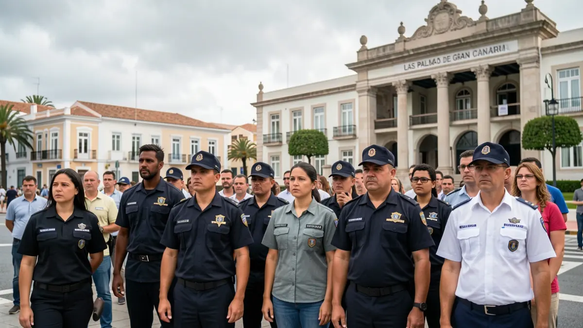 Generic image of municipal workers in Las Palmas de Gran Canaria.