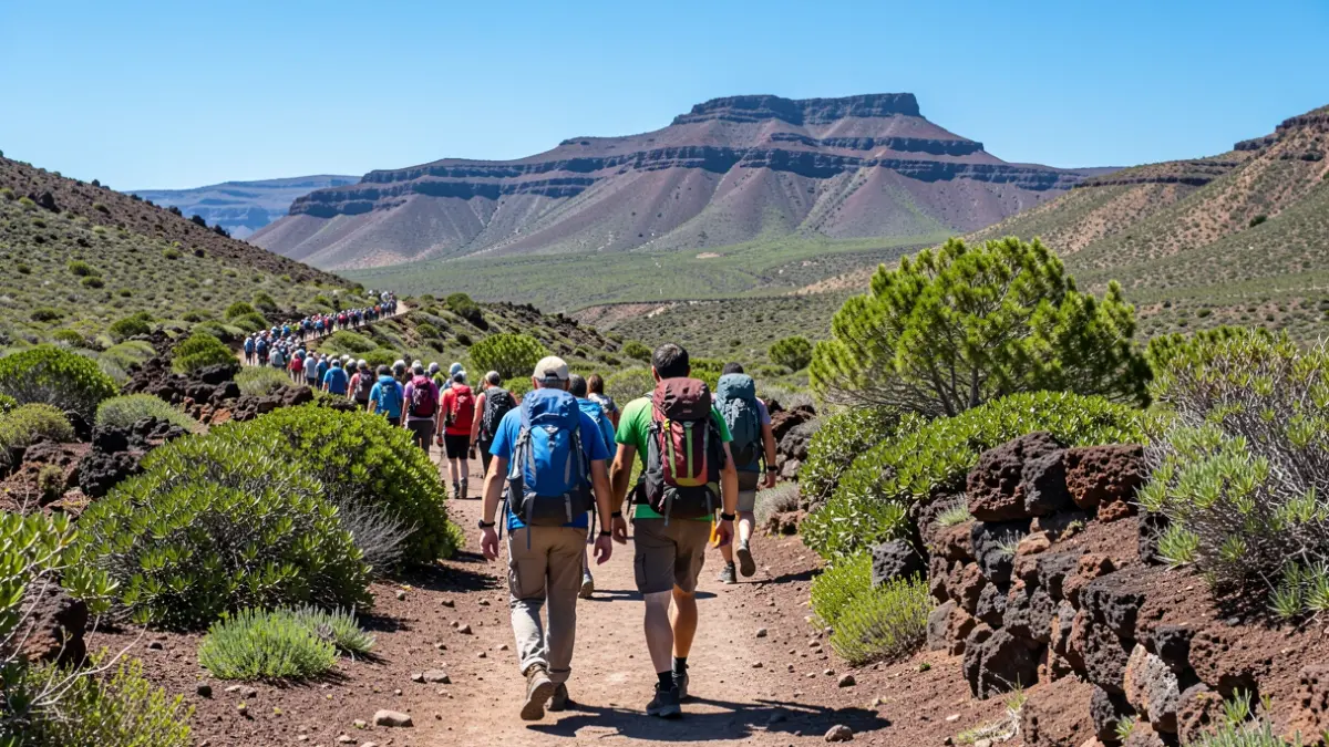 Generic image of hikers on a scenic trail in Gran Canaria.