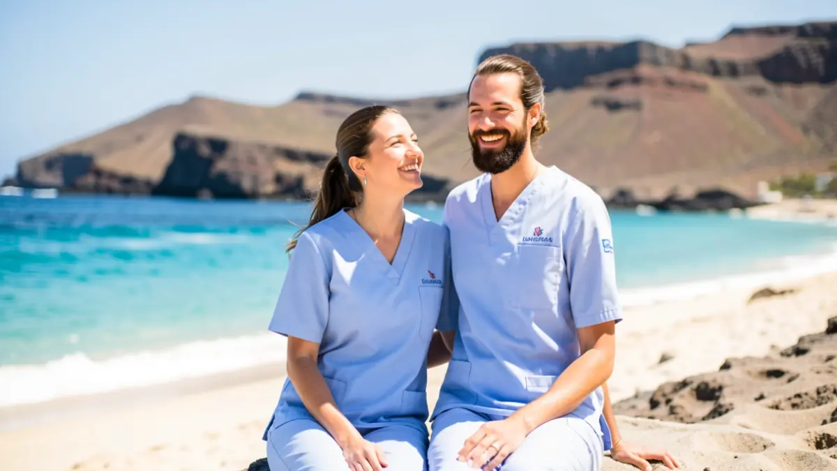 Imagen genérica de una pareja disfrutando de una playa en Gran Canaria.