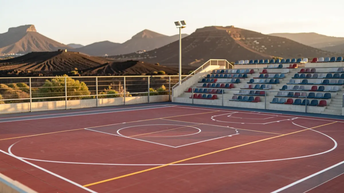 Imagen genérica de una cancha de baloncesto en Canarias.