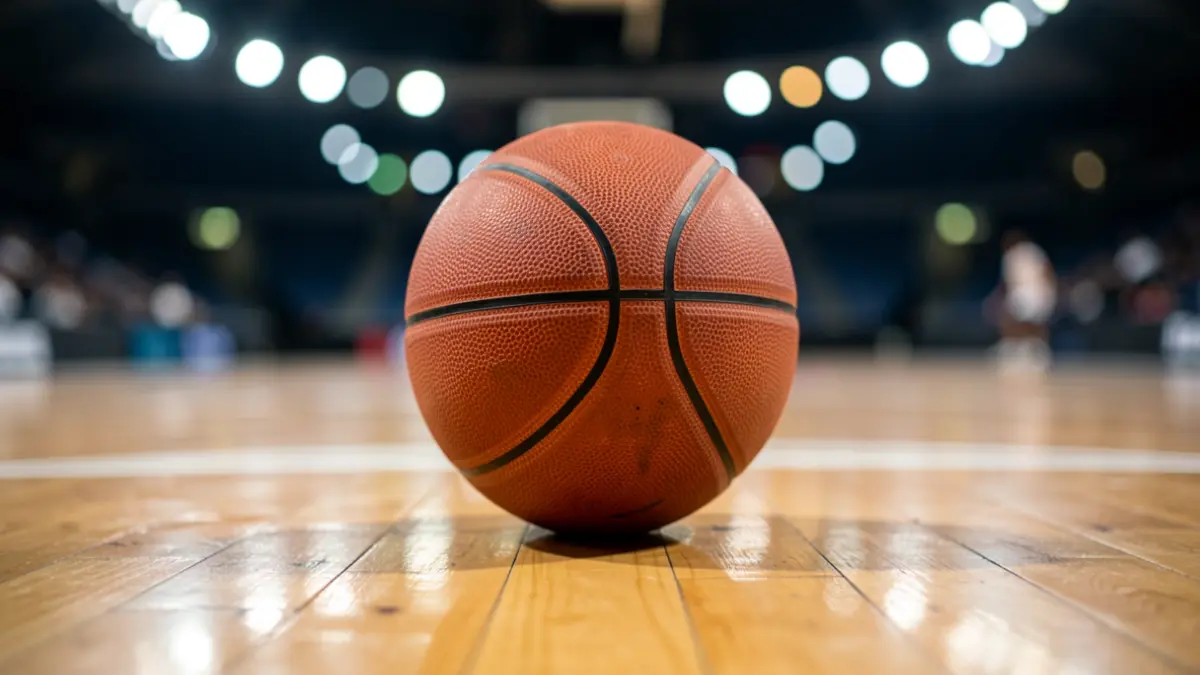 Imagen genérica de un balón de baloncesto en una cancha.