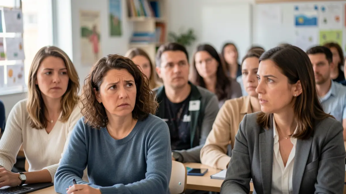 Imagen genérica de docentes en un aula en Canarias.