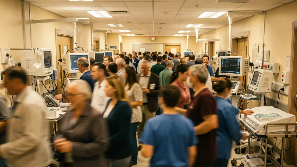 Imagen genérica de un área de urgencias de hospital concurrida.