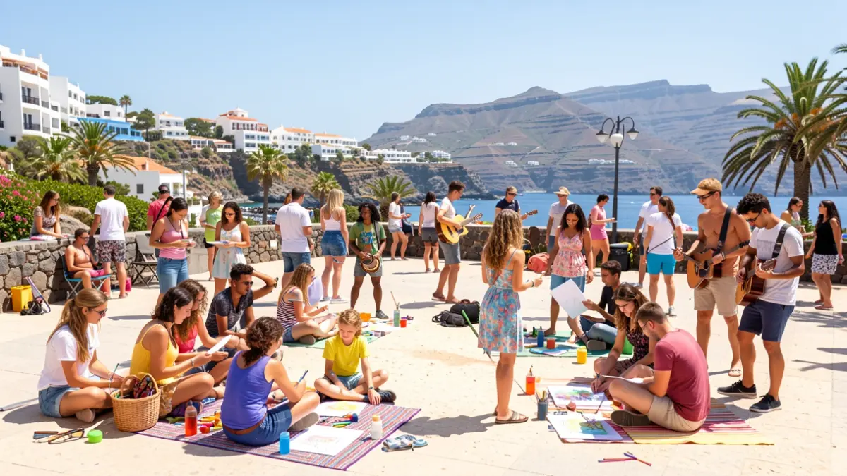 Jóvenes participando en actividades de verano en Santa Lucía de Tirajana.