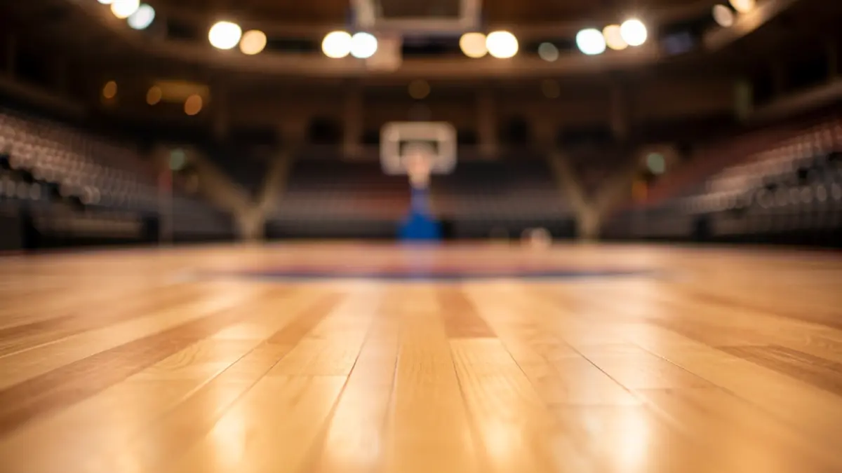 Generic image of a basketball court at the end of the season.